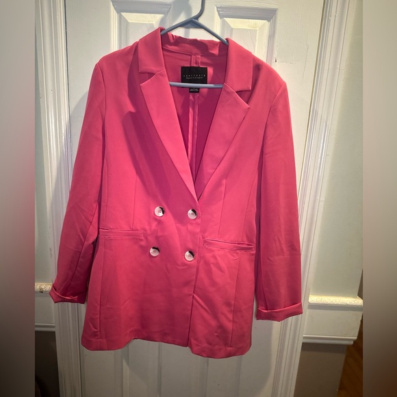 Sanctuary Jackets & Blazers - Sanctuary Pink Long Sleeve Double Breasted Blazer Large
